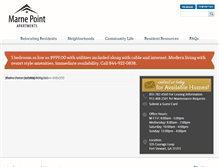 Tablet Screenshot of marnepointapartments.com